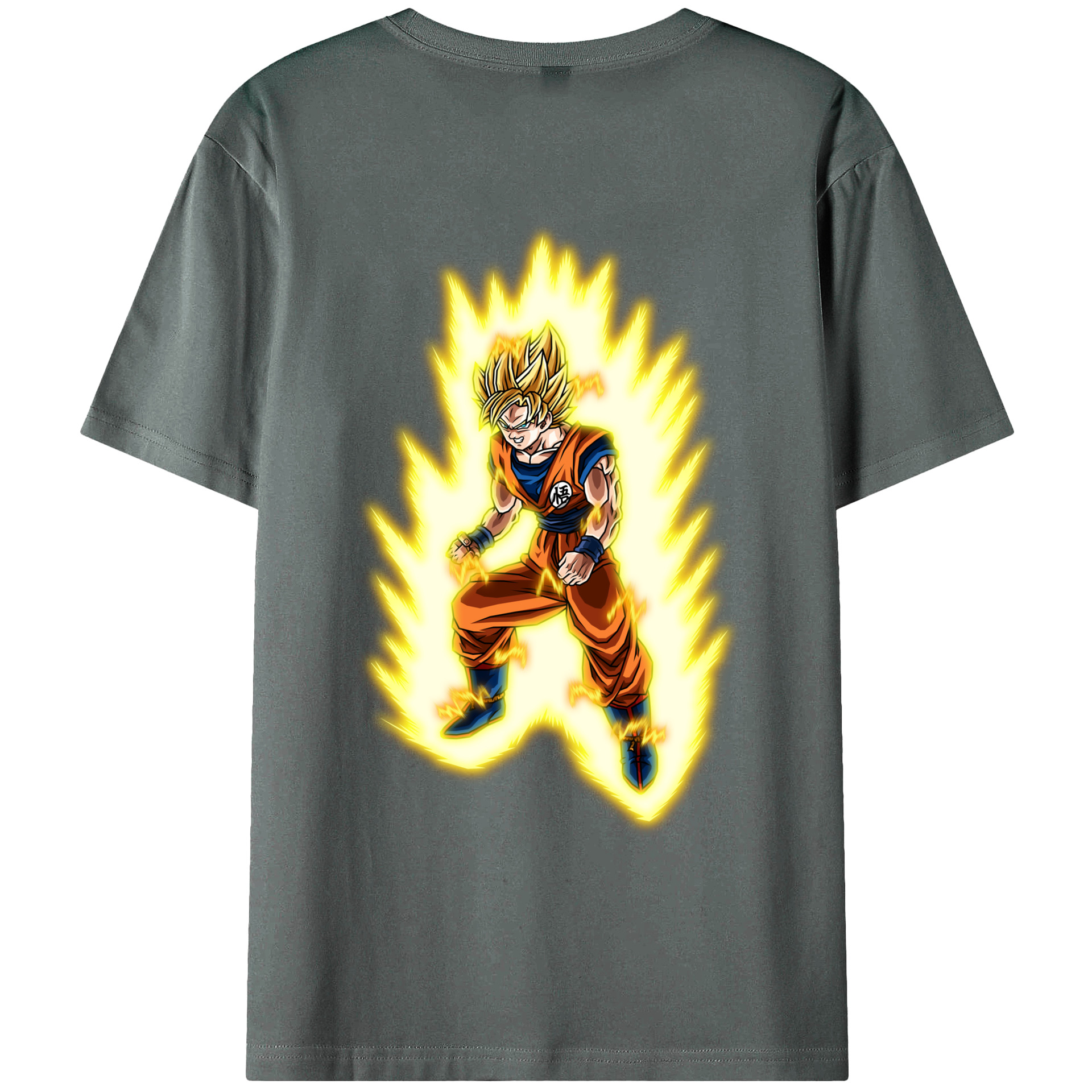 （画像用） ドラゴンボール 孫悟空（そん ごくう）Son Goku カカロット DRAGON BALL Kakarotto 綿100％ メンズ半袖Tシャツ（バックプリント） 通気性